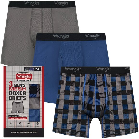 Wrangler Other - NWT Wrangler Workwear Men's The Technician 6" Mesh Boxer Briefs 3-Pack